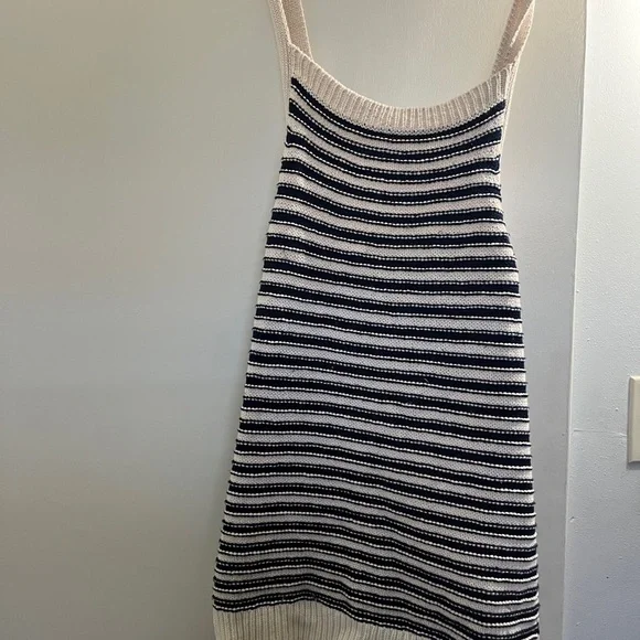 Anthropologie Navy and Cream Striped Knit Dress - Picture 1 of 4